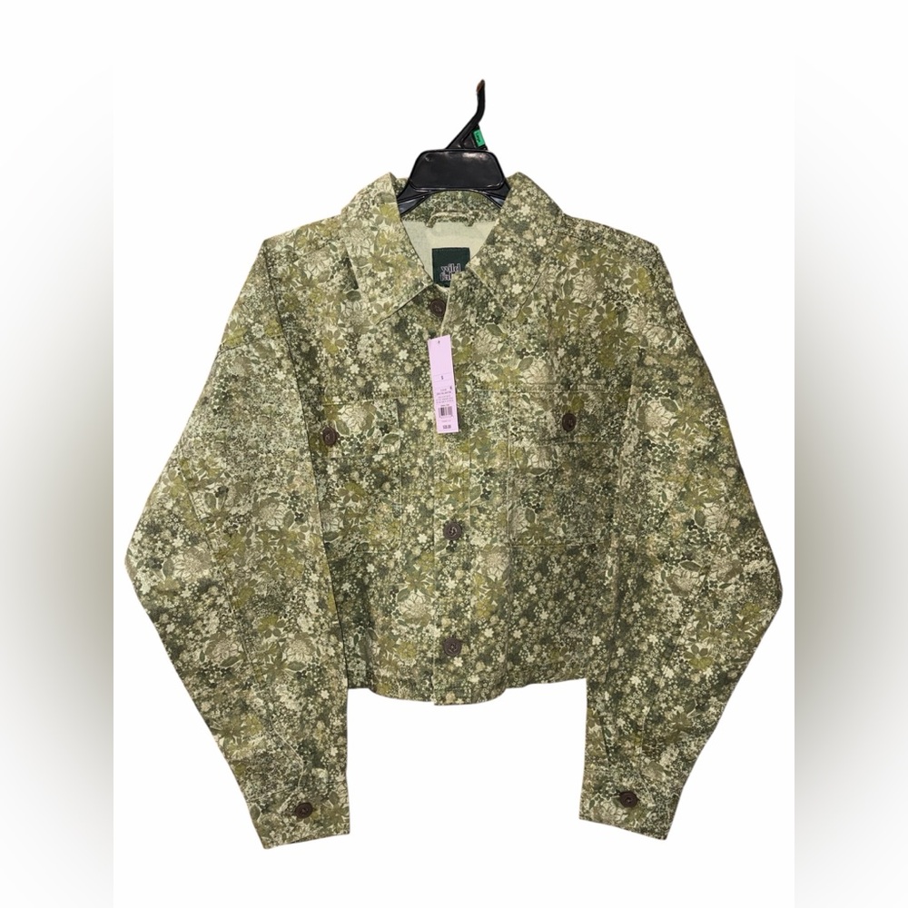 Wild Fable Green Floral Spring Jacket NWT Size: XS